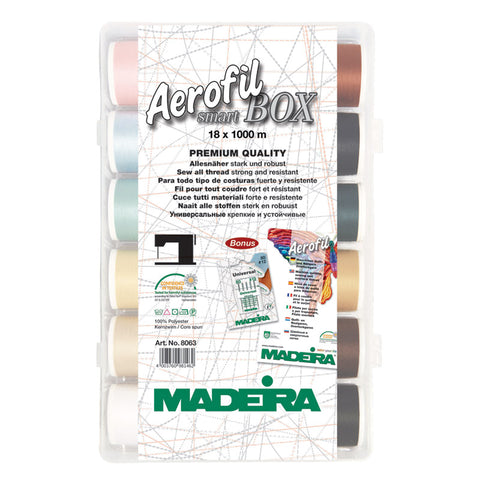 Nici Madeira Aerofil Zestaw no. 8063 18 kolorów x 1000m - gratis