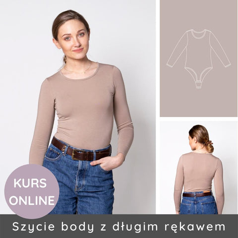 Kurs online szycia body z długim rękawem