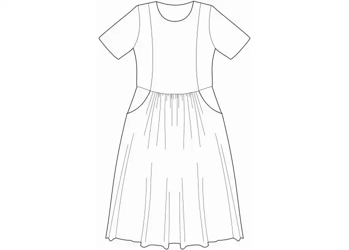 Wykrój - sukienka z kieszeniami TIMBRE