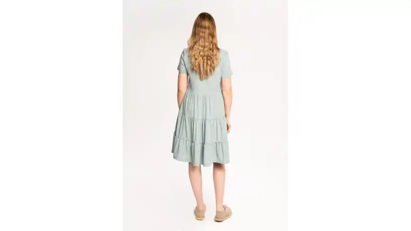 Kurs online szycia sukienki Liberte z falbanami